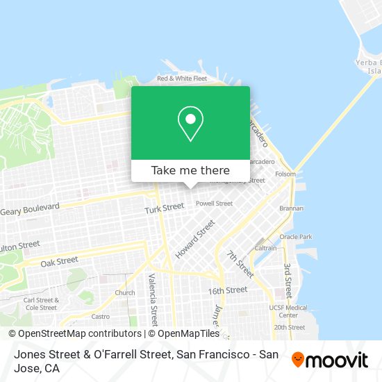 Jones Street & O'Farrell Street map