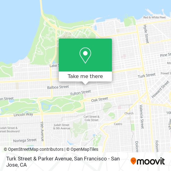 Mapa de Turk Street & Parker Avenue