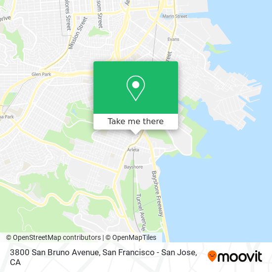 Mapa de 3800 San Bruno Avenue