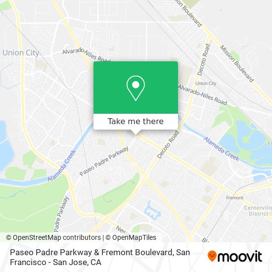 Paseo Padre Parkway & Fremont Boulevard map