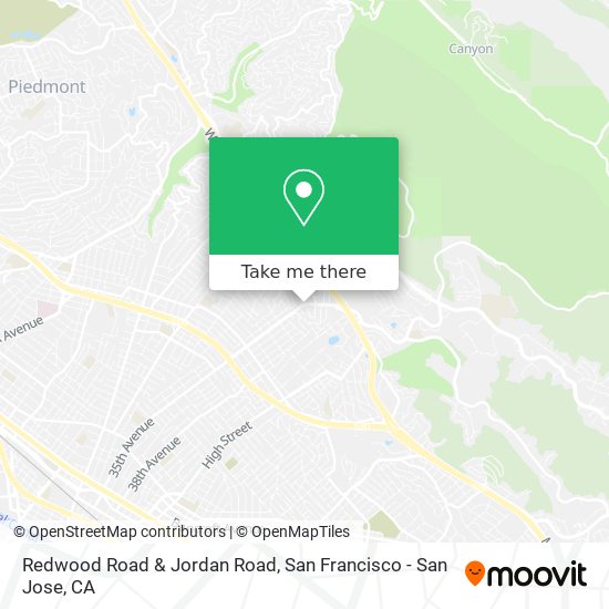 Redwood Road & Jordan Road map