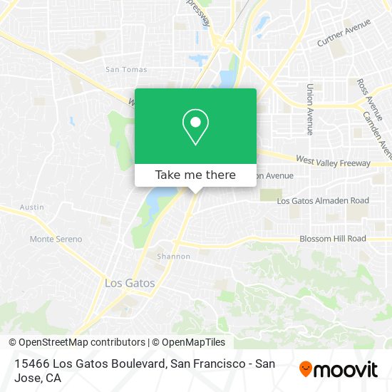 15466 Los Gatos Boulevard map