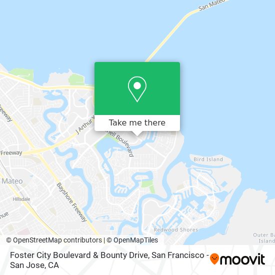Foster City Boulevard & Bounty Drive map