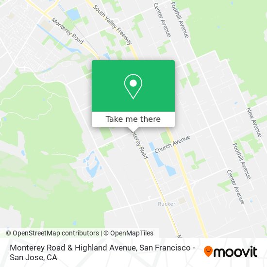 Monterey Road & Highland Avenue map