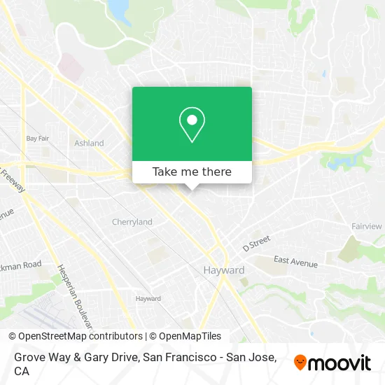 Grove Way & Gary Drive map