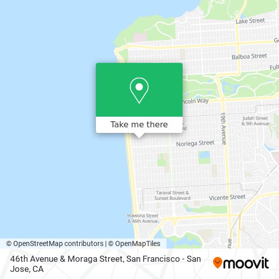 46th Avenue & Moraga Street map