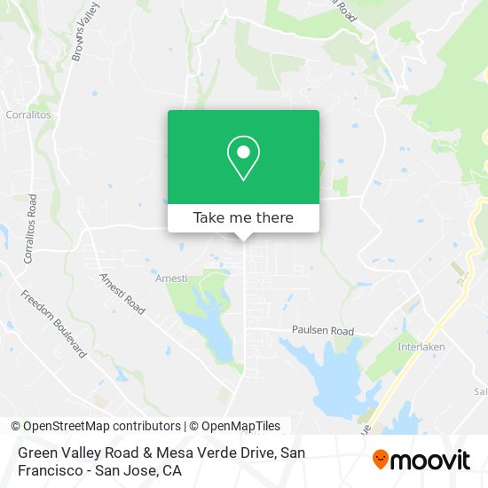 Mapa de Green Valley Road & Mesa Verde Drive
