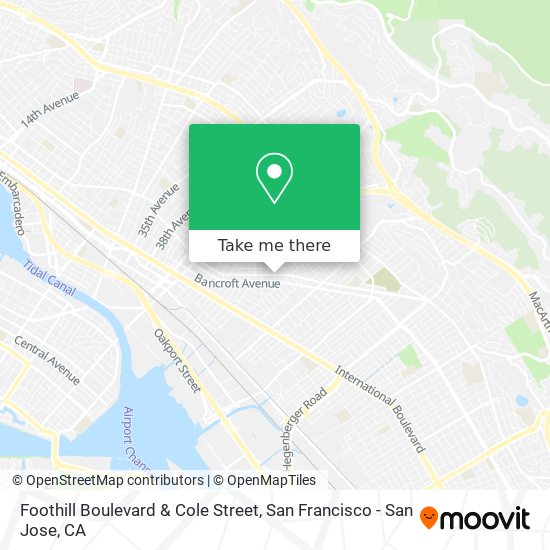 Mapa de Foothill Boulevard & Cole Street