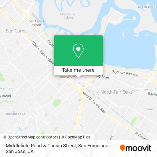 Middlefield Road & Cassia Street map