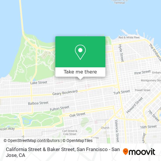 Mapa de California Street & Baker Street