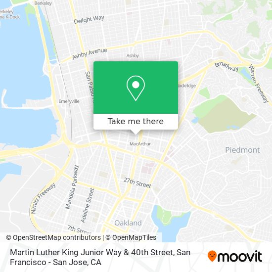 Martin Luther King Junior Way & 40th Street map