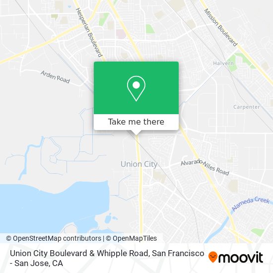 Union City Boulevard & Whipple Road map