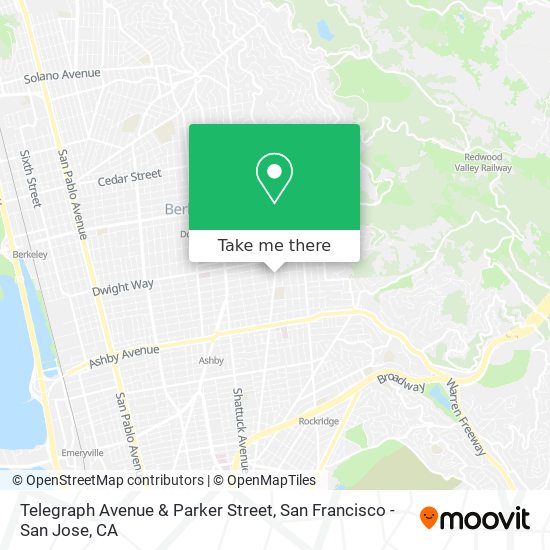 Mapa de Telegraph Avenue & Parker Street