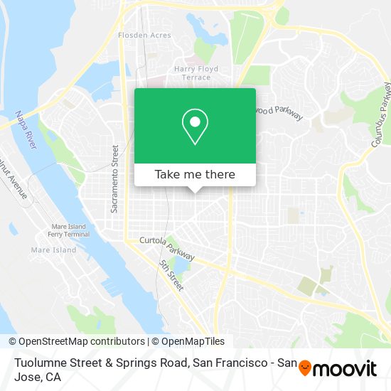 Mapa de Tuolumne Street & Springs Road