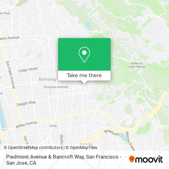 Mapa de Piedmont Avenue & Bancroft Way