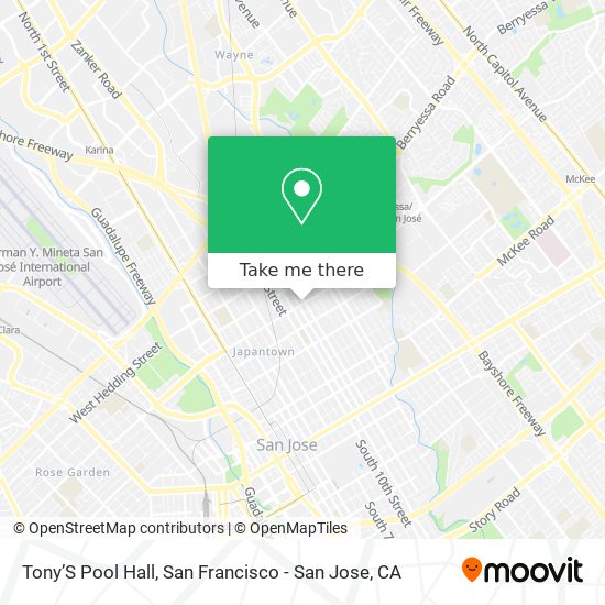 Tony’S Pool Hall map