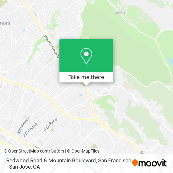 Mapa de Redwood Road & Mountain Boulevard