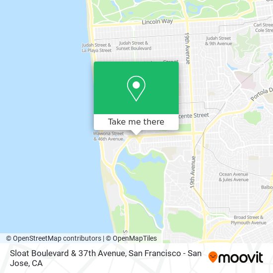 Sloat Boulevard & 37th Avenue map