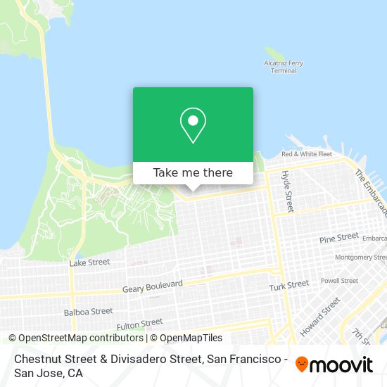 Mapa de Chestnut Street & Divisadero Street