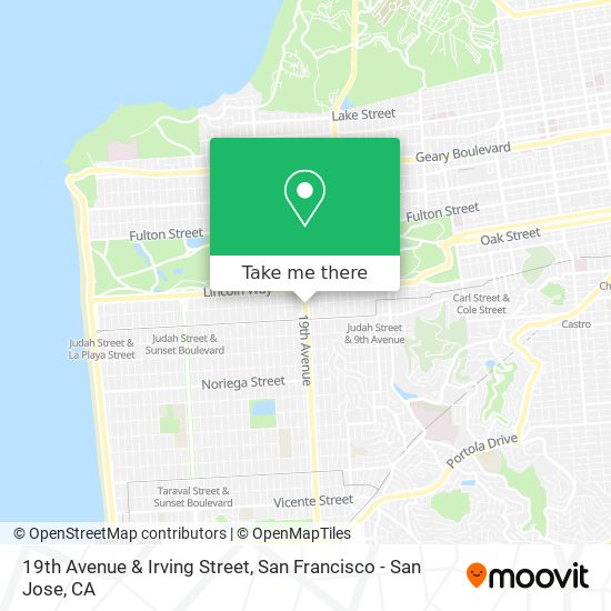 Mapa de 19th Avenue & Irving Street