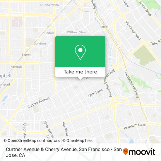 Mapa de Curtner Avenue & Cherry Avenue