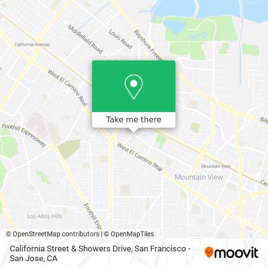 Mapa de California Street & Showers Drive