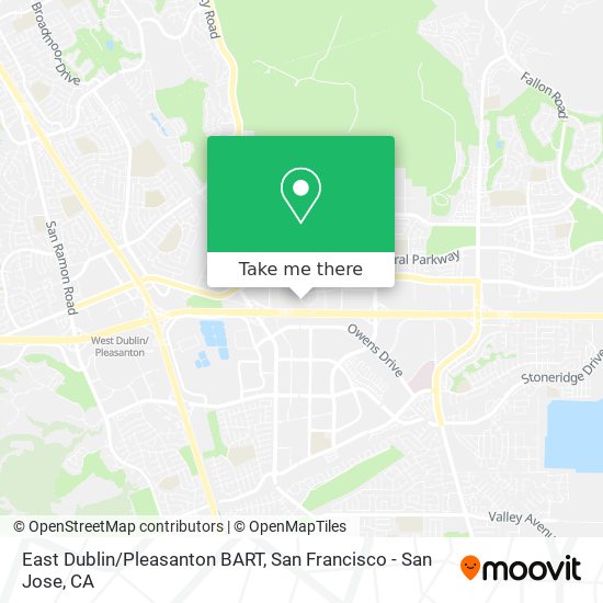 Mapa de East Dublin/Pleasanton BART