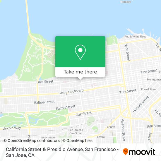 California Street & Presidio Avenue map