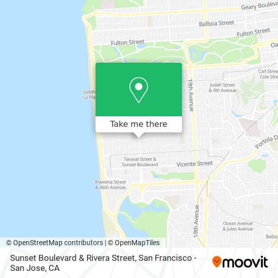Sunset Boulevard & Rivera Street map