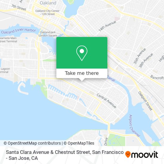 Mapa de Santa Clara Avenue & Chestnut Street