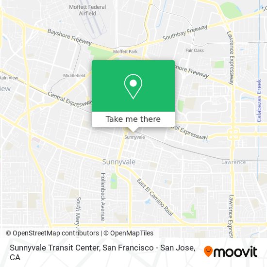 Sunnyvale Transit Center map