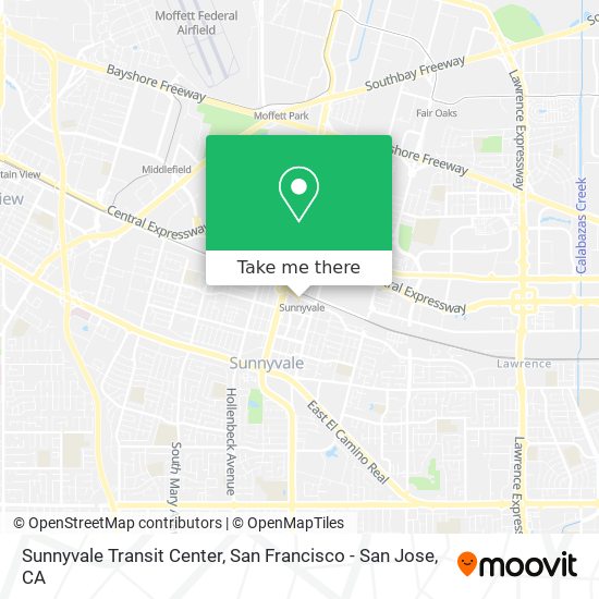 Mapa de Sunnyvale Transit Center