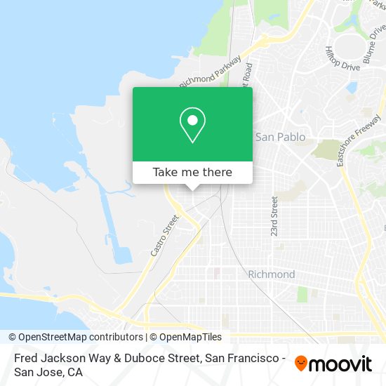 Fred Jackson Way & Duboce Street map