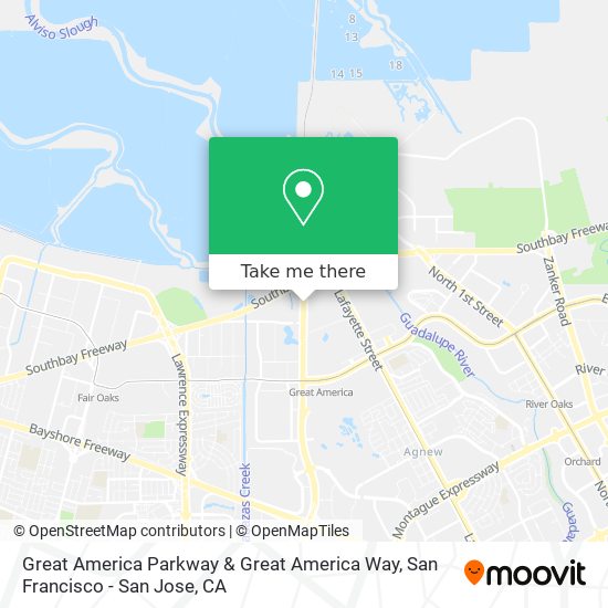 Great America Parkway & Great America Way map