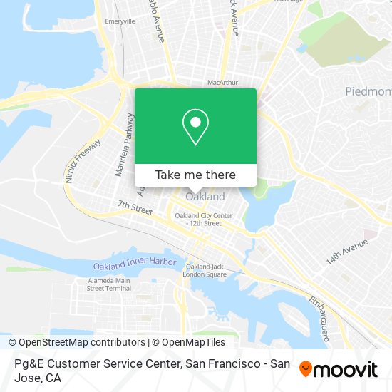 Pg&E Customer Service Center map
