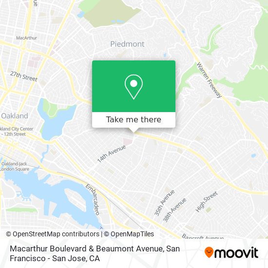 Macarthur Boulevard & Beaumont Avenue map