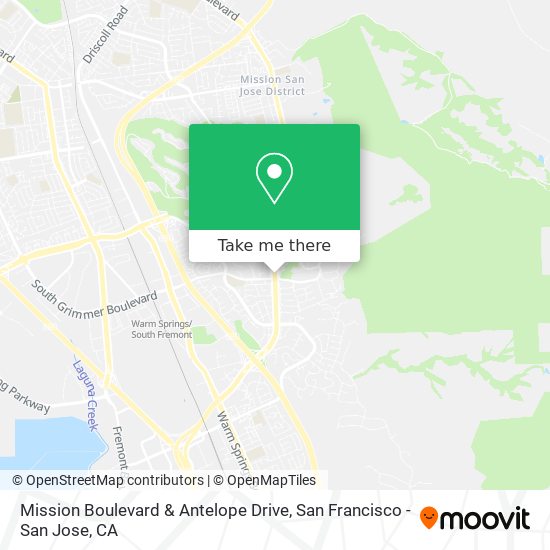 Mission Boulevard & Antelope Drive map