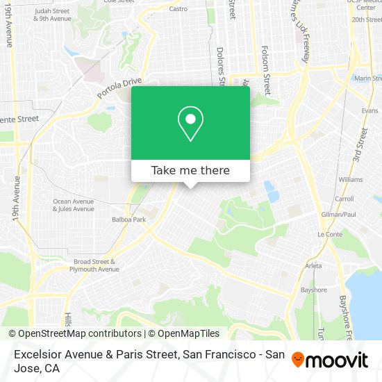 Mapa de Excelsior Avenue & Paris Street