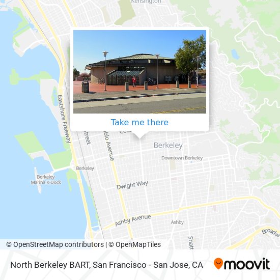 North Berkeley BART map