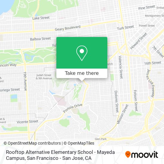 Rooftop Alternative Elementary School - Mayeda Campus map