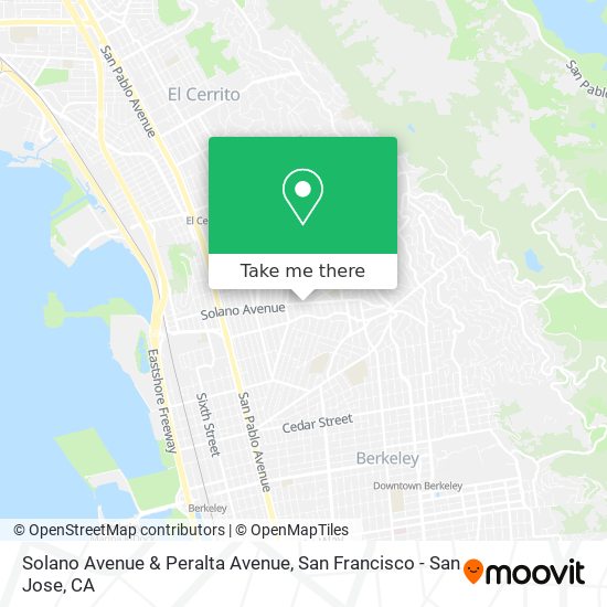 Mapa de Solano Avenue & Peralta Avenue