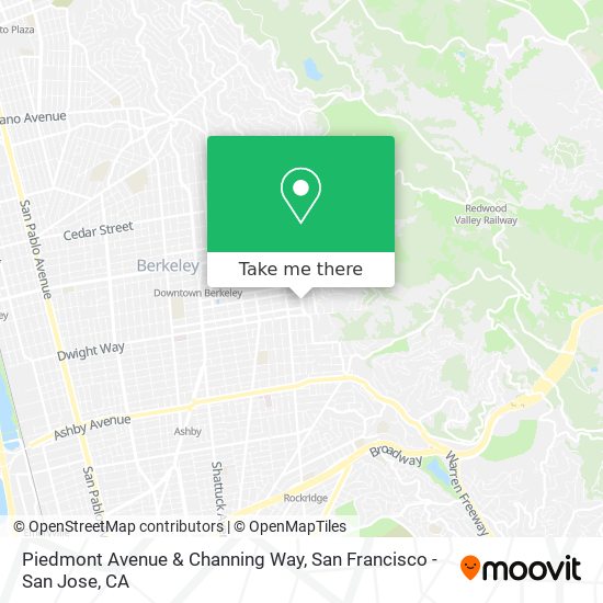 Mapa de Piedmont Avenue & Channing Way