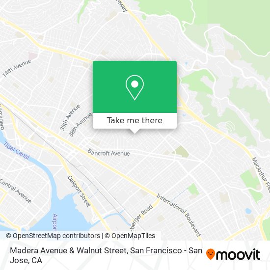 Mapa de Madera Avenue & Walnut Street