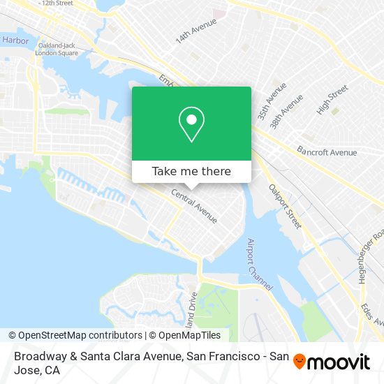Broadway & Santa Clara Avenue map