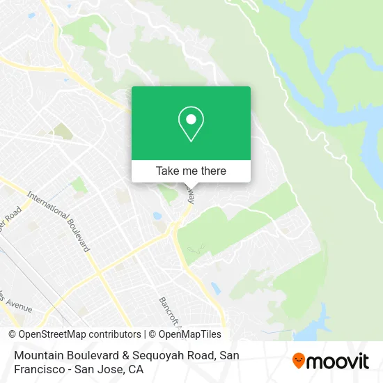 Mountain Boulevard & Sequoyah Road map