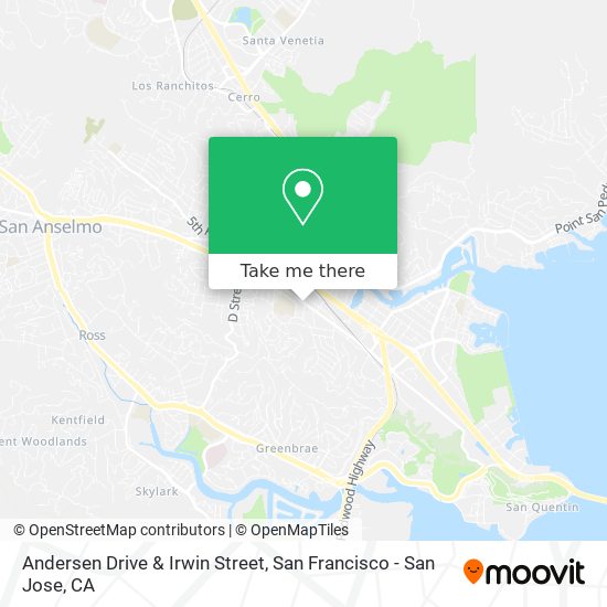 Andersen Drive & Irwin Street map