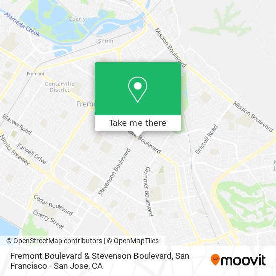 Fremont Boulevard & Stevenson Boulevard map