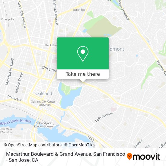 Macarthur Boulevard & Grand Avenue map