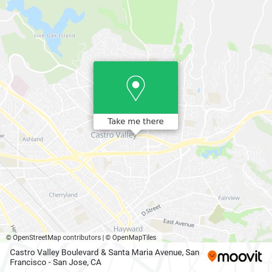 Castro Valley Boulevard & Santa Maria Avenue map
