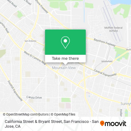 California Street & Bryant Street map